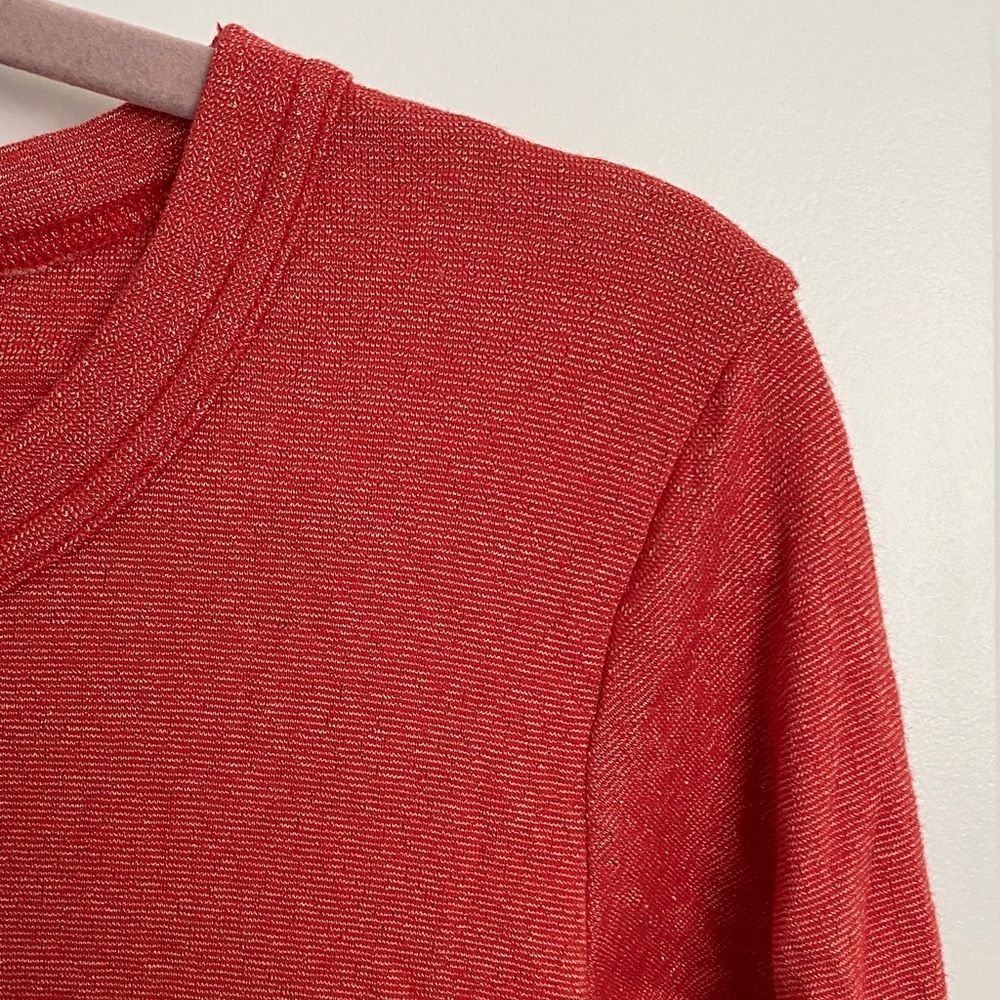Michael Stars Red Long Sleeve Tee - Picture 3 of 6